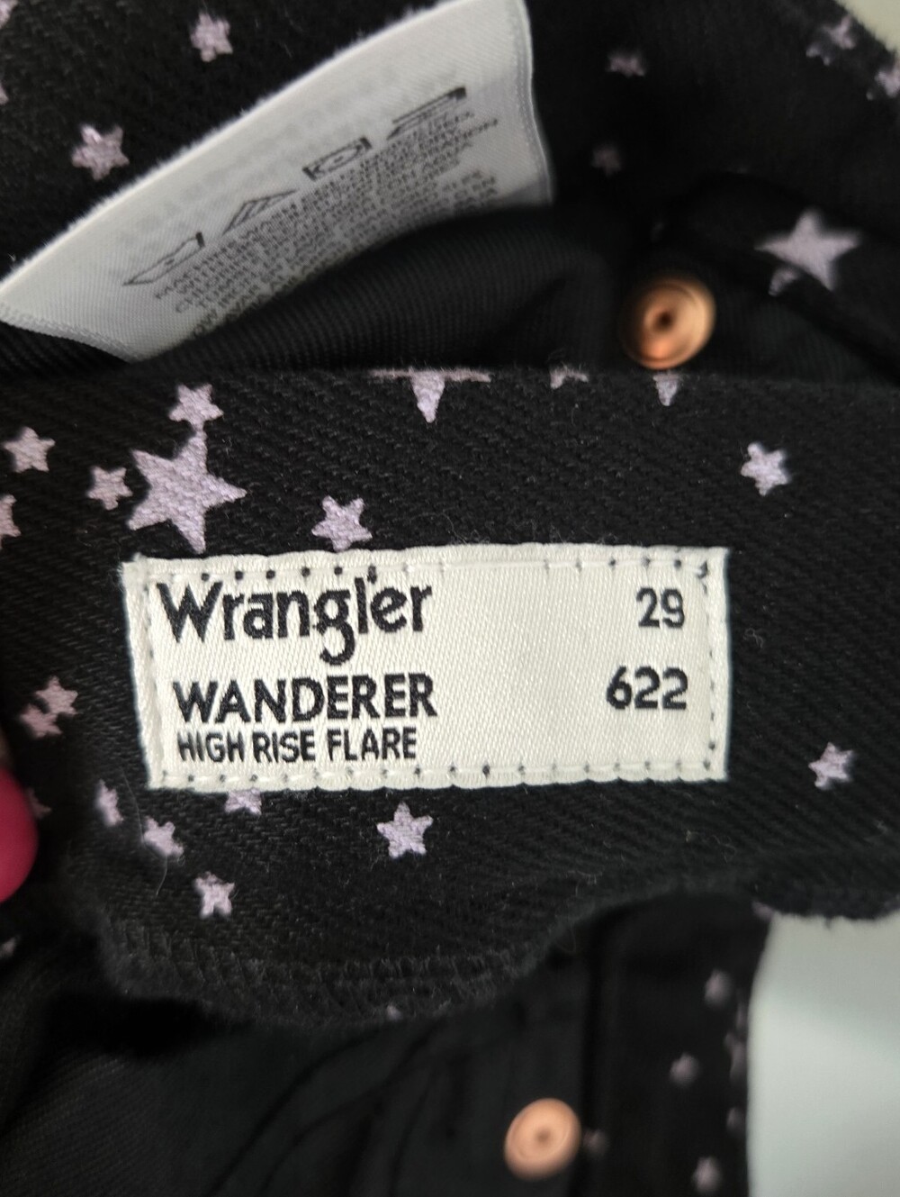 Wrangler | Black Wanderer High Rise Flare Pant In Star Struck Size 29 - Picture 12 of 13